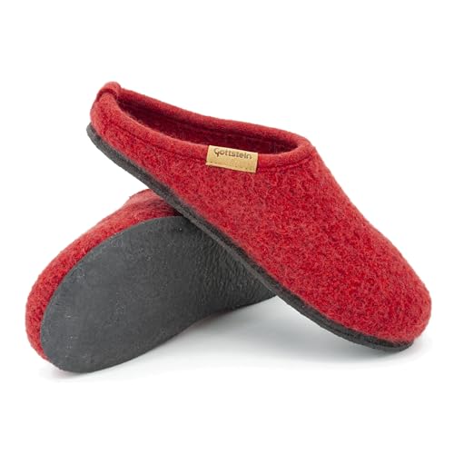 Gottstein Filz-Hausschuh Alpine Light - Damen & Herren Pantoffel aus 100% Schurwolle Red, 37 von Gottstein