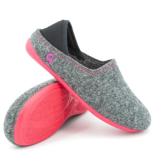 Gottstein Filzpantoffel Wool Slip-On Kids Re-anthrazit/raspberry, 28 Gottstein Filzpantoffel Wool Slip-On Kids Re-anthrazit/raspberry, 28 von Gottstein