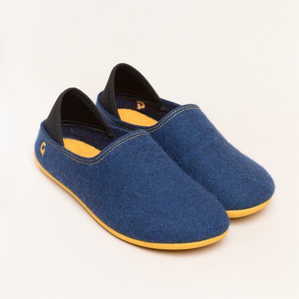 Gottstein Filzhausschuh Wool Slip-On aus 100% Schurwolle - für Damen & Herren - Rutschfeste Gummisohle von Gottstein