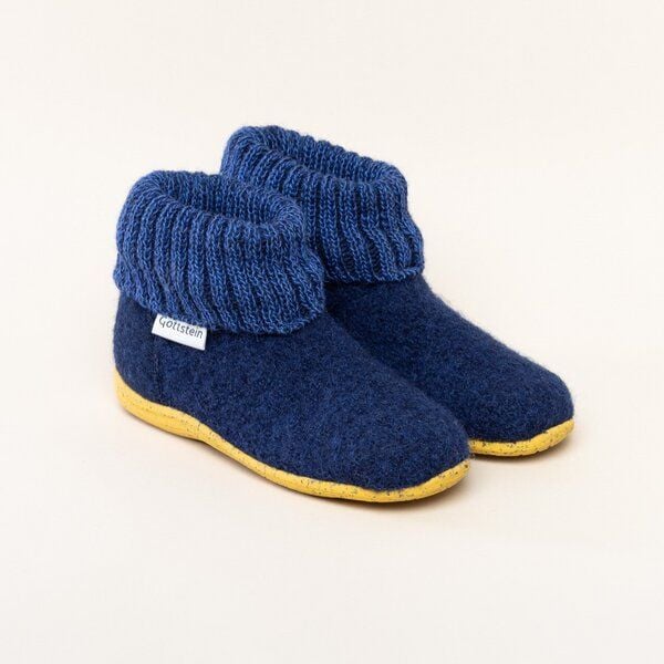 Gottstein Kinder Hüttenschuh Alpine Boot RU - Aus reiner Bio-Schafwolle für Jungen & Mädchen mit Gummisohle - Hausschuh Made in Tirol von Gottstein