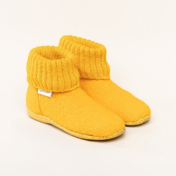 Gottstein Kinder Hüttenschuh Alpine Boot RU - Aus reiner Bio-Schafwolle für Jungen & Mädchen mit Gummisohle - Hausschuh Made in Tirol von Gottstein