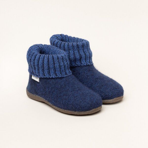 Gottstein Kinder Hüttenschuh Alpine Boot RU - Aus reiner Bio-Schafwolle für Jungen & Mädchen mit Gummisohle - Hausschuh Made in Tirol von Gottstein