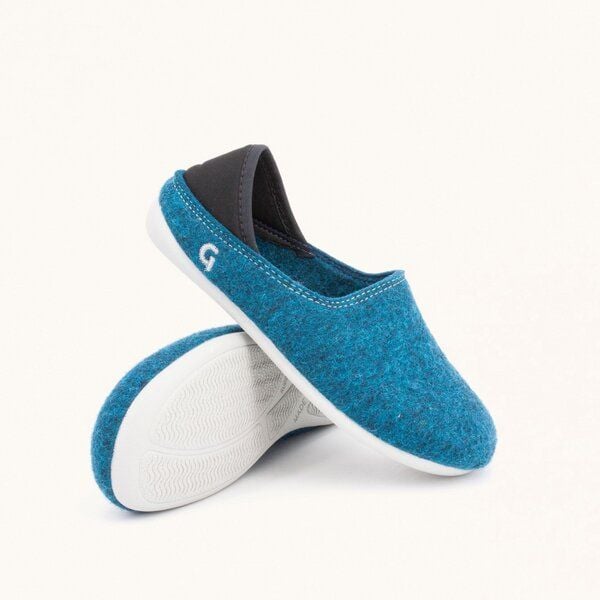 Gottstein Kinder-Hausschuh Wool Slip-on Kids aus 100% Schurwolle mit rutschfester Gummisohle - Perfekt für Kita, Kindergarten & Schule von Gottstein