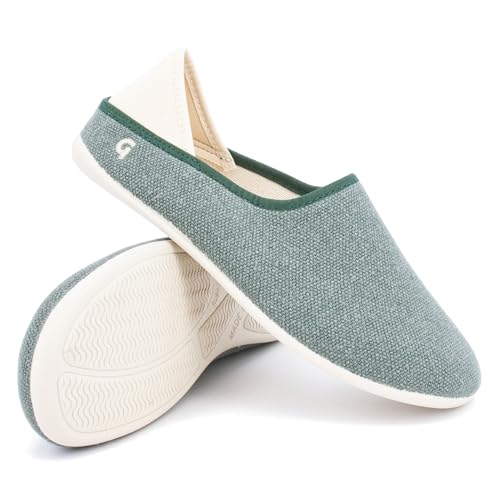 Gottstein Linen Slip-on für Damen & Herren - Stylischer Sommerschuh mit Rutschfester Gummisohle Oceangreen, 38 von Gottstein