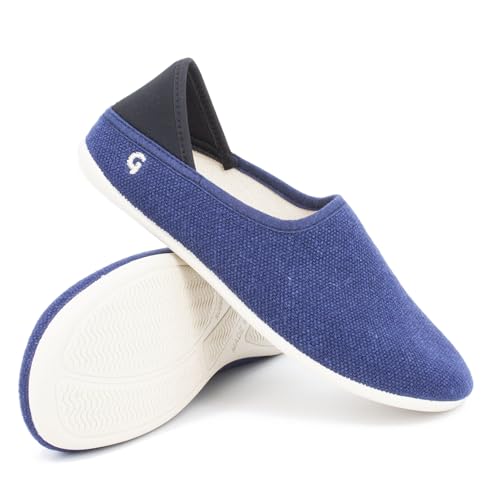 Gottstein Linen Slip-on für Damen & Herren - Stylischer Sommerschuh mit Rutschfester Gummisohle Ink Blue, 36 von Gottstein