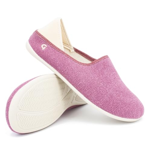 Gottstein Linen Slip-on für Damen & Herren - Stylischer Sommerschuh mit Rutschfester Gummisohle = 15587 Dusty Pink, 37 von Gottstein