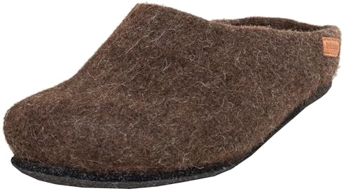 Magicfelt at 719 Filz-Hausschuh - Hausschuh für Damen & Herren | Unisex Wollschuhe - 100% ungefärbte Wolle seltener Schafrassen - rutschfeste Filzsohle Bergschaf Braun | 39 von Gottstein