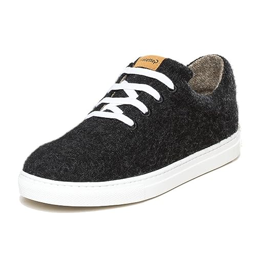 Gottstein Wool Walker 101 - Woll Sneaker für Damen & Herren | stylische Sneaker aus feinster Wolle - Obermaterial 100% Schurwolle - Gummisohle Charcoal, 40 | Woll-Sneaker von Gottstein