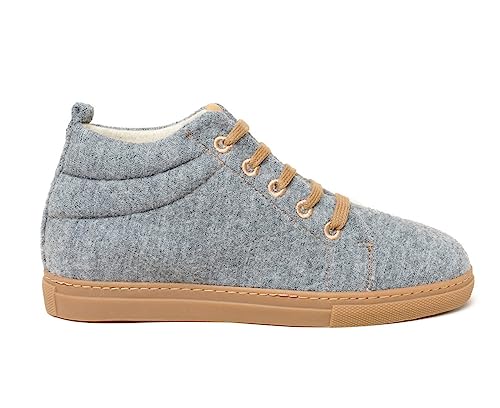 Gottstein Wool Walker 103 Sneaker für Damen & Herren - stylische Stiefel aus feinster Wolle - Obermaterial 100% Schurwolle – Gummisohle Graumele, 39 | Woll-Sneaker von Gottstein