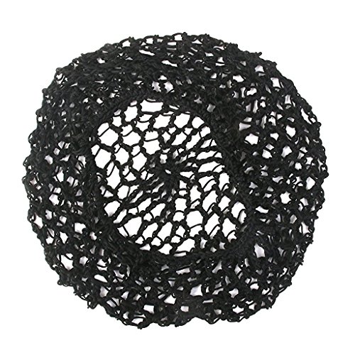 Goufride 1x Frauen Weiche Rayon Snood Haarnetz Haarnetz Haekeln Kappe Schwarz von Goufride
