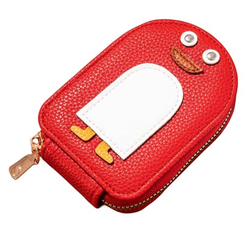 Goufride Süße Damen-Geldbörse, Klassischer PU-Kartenhalter für Damen, Leichte Akkordeon-Geldbörse mit Reißverschluss, Cartoon-Kartenetui, Einfach zu Verwenden, 8,2 X 3 X 12,4 cm, B von Goufride