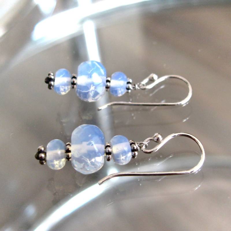 sterling Silber Opalite Ohrringe | Oktober Geburtsstein Schmuck sterling Silber Opalite Ohrringe | Oktober Geburtsstein Schmuck von GoumareJewelry