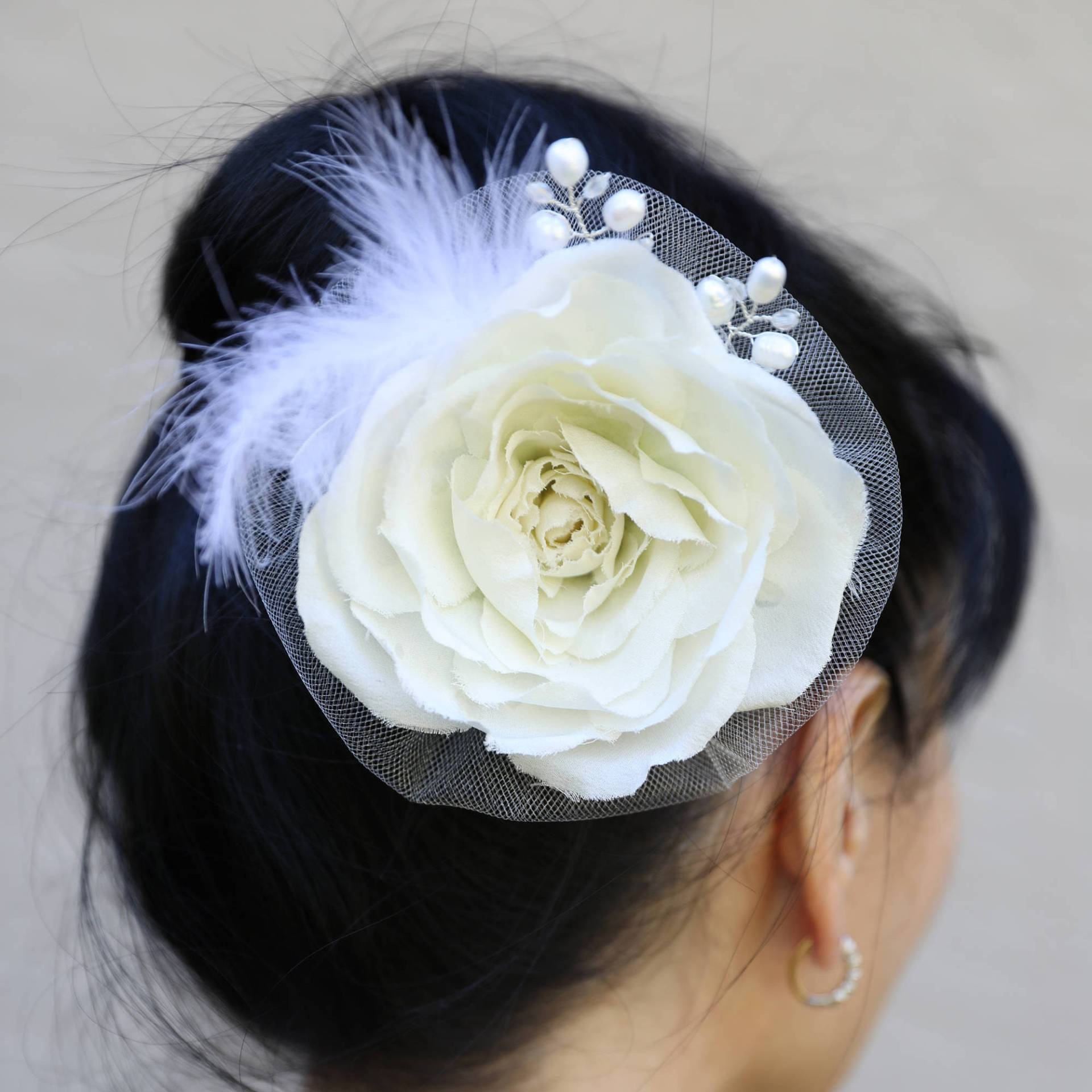 Handgemachte Seidenblume Braut Haarkamm Hochzeit Kopfschmuck Handgemachte Seidenblume Braut Haarkamm Hochzeit Kopfschmuck von GouzelsBitsAndPieces