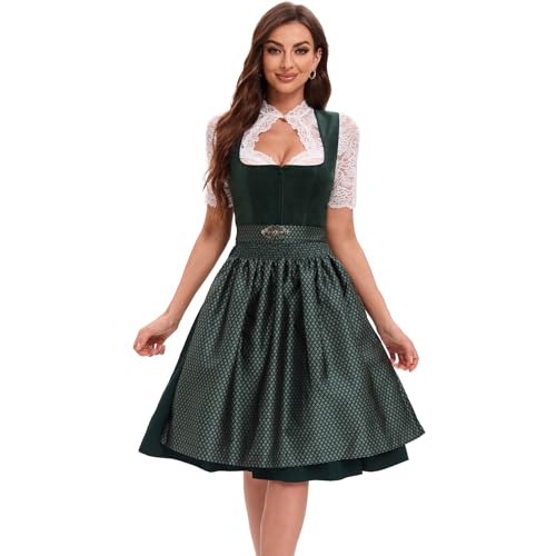 Goxozzy Dirndl Damen Midi, 60cm Grün (DE/NL/SE/PL, Numerisch, 36, Regular) Goxozzy Dirndl Damen Midi, 60cm Grün (DE/NL/SE/PL, Numerisch, 36, Regular) von Goxozzy