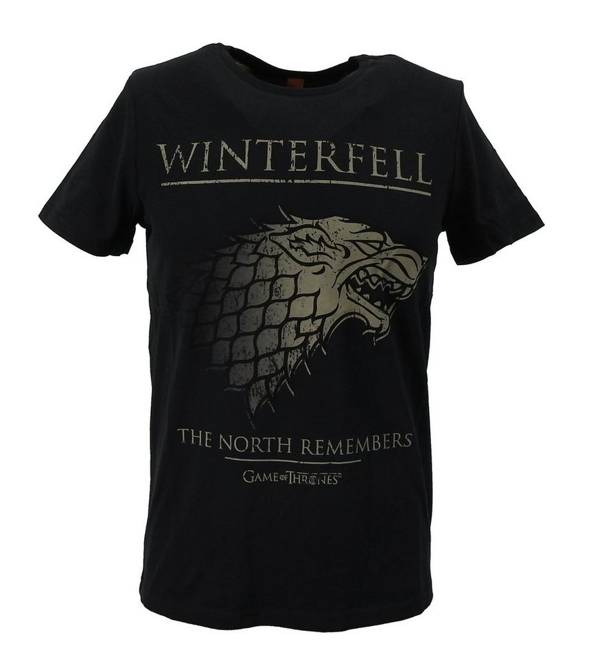 Gozoo T-Shirt (1-tlg) Game of Thrones Herren Winterfell TShirt Shirt Men schwarz von Gozoo