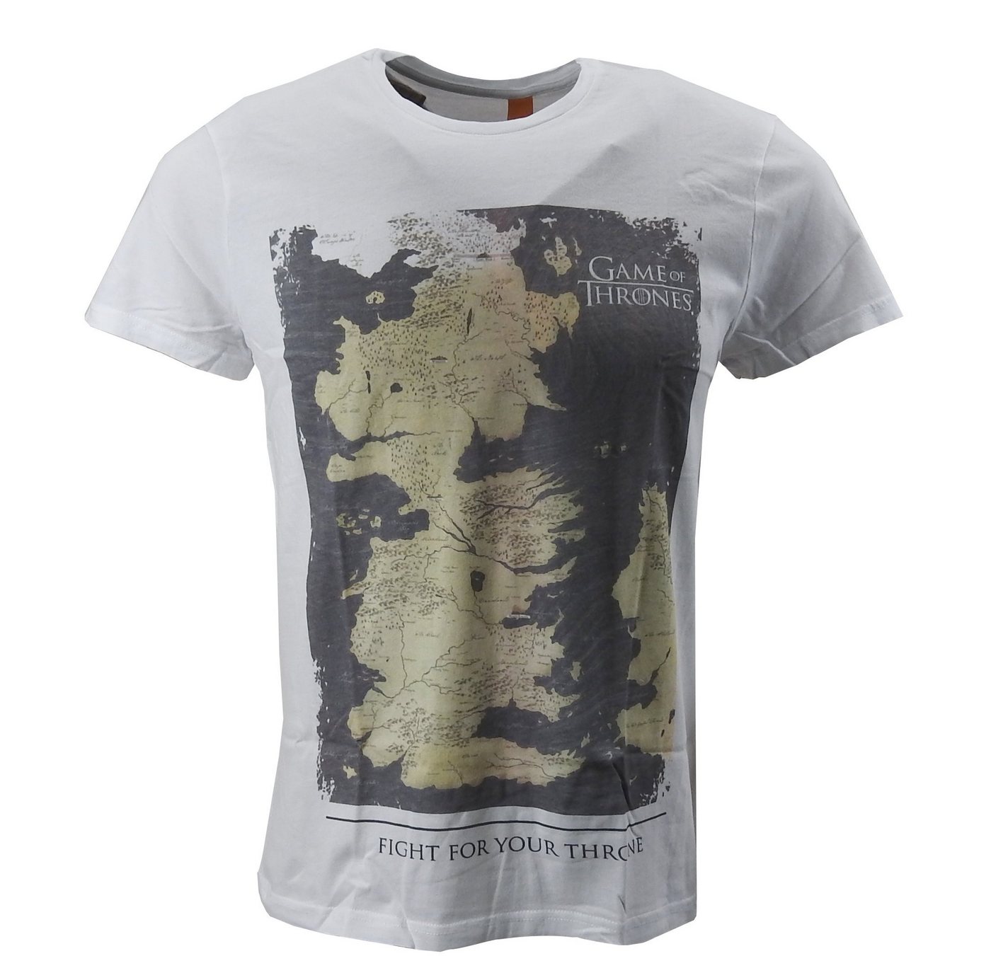 Gozoo T-Shirt Game of Thrones Herren Westeros Map Freizeit TShirt Shirt Men weiß von Gozoo