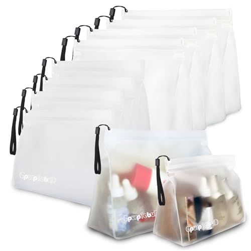 Gpurplebud TSA-zugelassene Kulturbeutel, PEVA, transparent, auslaufsicher, Reise-Reißverschluss, Größe 3-1-1, für Toilettenartikel, Reisen, Reisen, Urlaub, Verpackung, Aufbewahrung für Damen und Gpurplebud TSA-zugelassene Kulturbeutel, PEVA, transparent, auslaufsicher, Reise-Reißverschluss, Größe 3-1-1, für Toilettenartikel, Reisen, Reisen, Urlaub, Verpackung, Aufbewahrung für Damen und von Gpurplebud