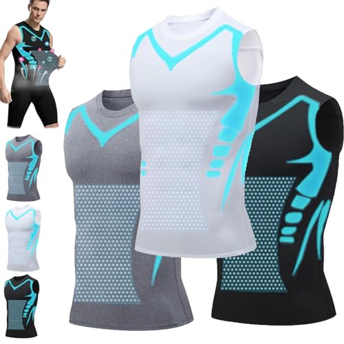 Aktivheld Abnehmweste, Vitalvest Abnehmweste, Vitalvest Slimming Vest, 2024 New Version Ionic Shaping Vest For Men (MIX*3, XL) von Gqiwub