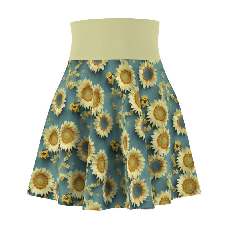 Adorable Women's Skater Skirt With Sunflower Print | Aop Adorable Women's Skater Skirt With Sunflower Print | Aop von GrAItDesign
