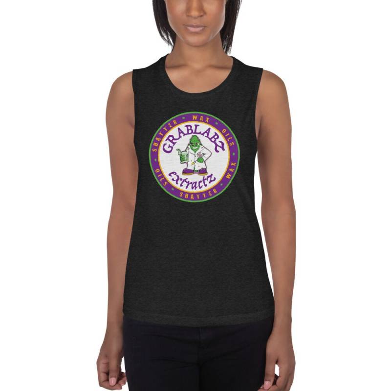 Professor Grablabz Extractz Logo Damen Muskel Tank von GrabLabzExtractzCo