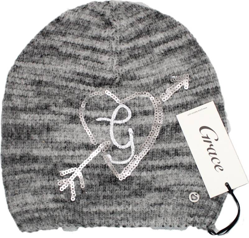 Grace Fashion Strickmütze aufgesetzter Herz aus Pailletten Grace Fashion Strickmütze aufgesetzter Herz aus Pailletten von Grace Fashion