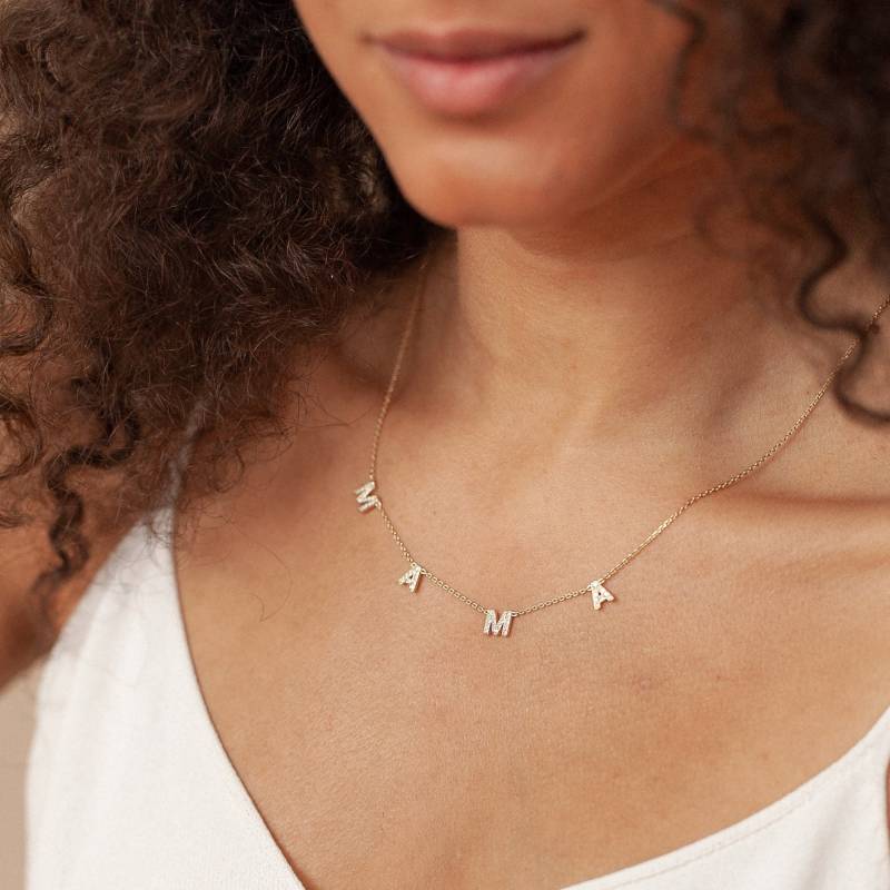 Pave Mama Brief Halskette Von Gracepersonalized - Mutter -Neue -Geschenk Für | Versandfertig B0013-E04 von GracePersonalized