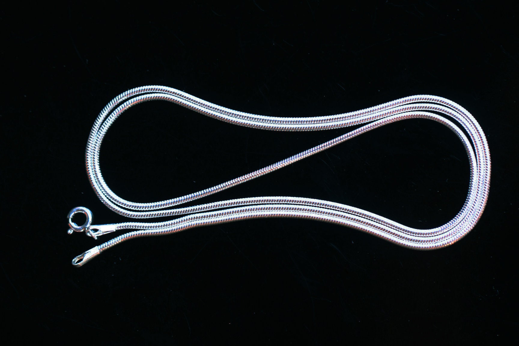 22" Inch 1, 55 Mm Runde Sterling Silber Schlangenkette, Silberkette Für Anhänger, Qualitätsherstellung 22" Inch 1, 55 Mm Runde Sterling Silber Schlangenkette, Silberkette Für Anhänger, Qualitätsherstellung von Graceanchor