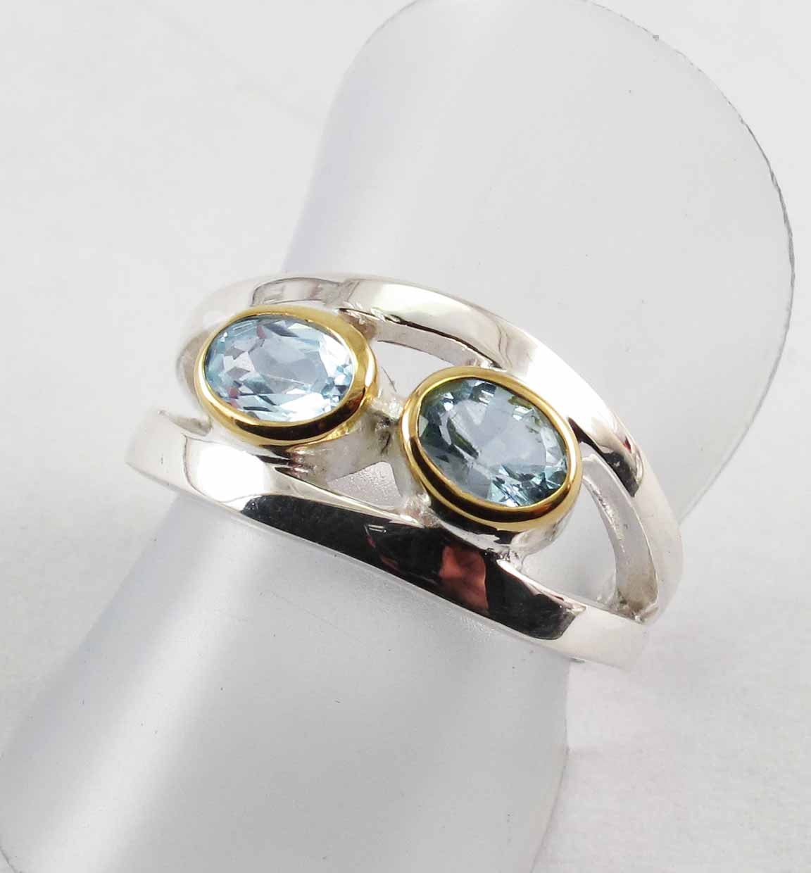 Blauer Topas Edelstein-Ring-Set in Nickel Frei Sterling Silber, Moderne Design Silber Ring, Einzigartige Edelstein-Ring, Birthstone Ring Blauer Topas Edelstein-Ring-Set in Nickel Frei Sterling Silber, Moderne Design Silber Ring, Einzigartige Edelstein-Ring, Birthstone Ring von Graceanchor