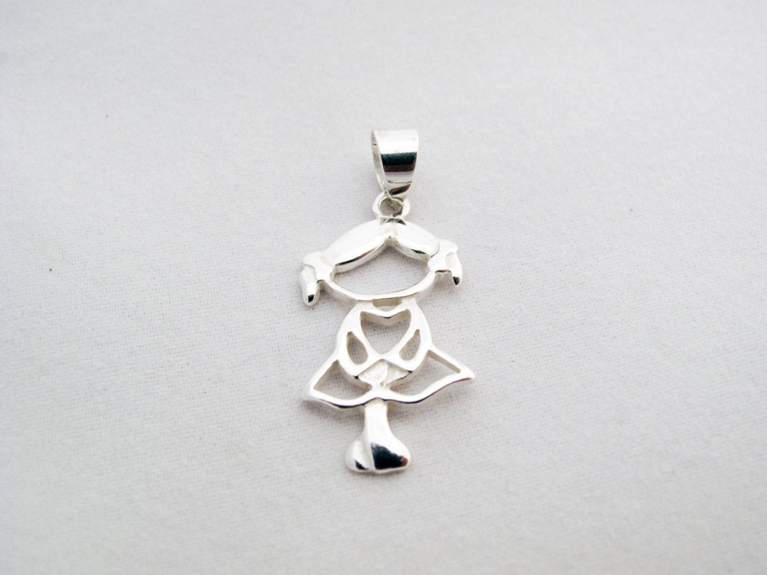 Tochter Mädchen Anhänger in Sterling Silber, Für Mama, Seine A Girl ", " Kostbare Momente Leicht Tochter Mädchen Anhänger in Sterling Silber, Für Mama, Seine A Girl ", " Kostbare Momente Leicht von Graceanchor