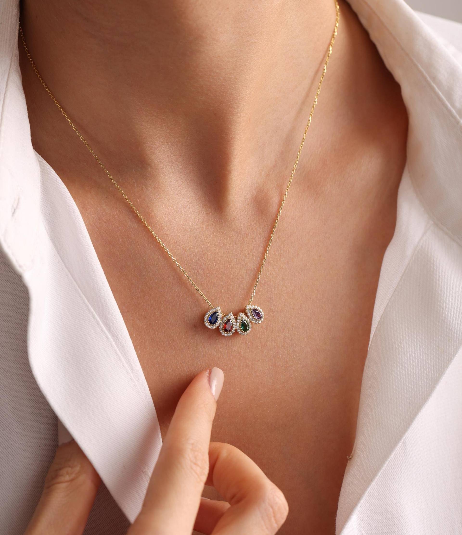 Mutter Des Bräutigams Halskette Familie Birthstone Schwiegermutter Mama von GracedJewelery