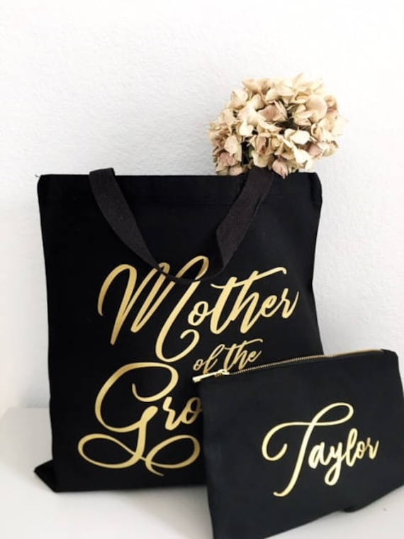Mutter Des Bräutigams Geschenke - Goldfolie Tote Mutter Des Bräutigams Geschenke - Goldfolie Tote von GracefulGreetingCo