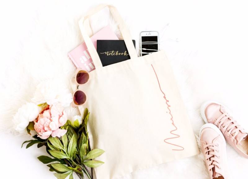 Personalisierte Braut Einkaufstasche | Süße Aus Canvas Personalisierbar von GracefulGreetingCo
