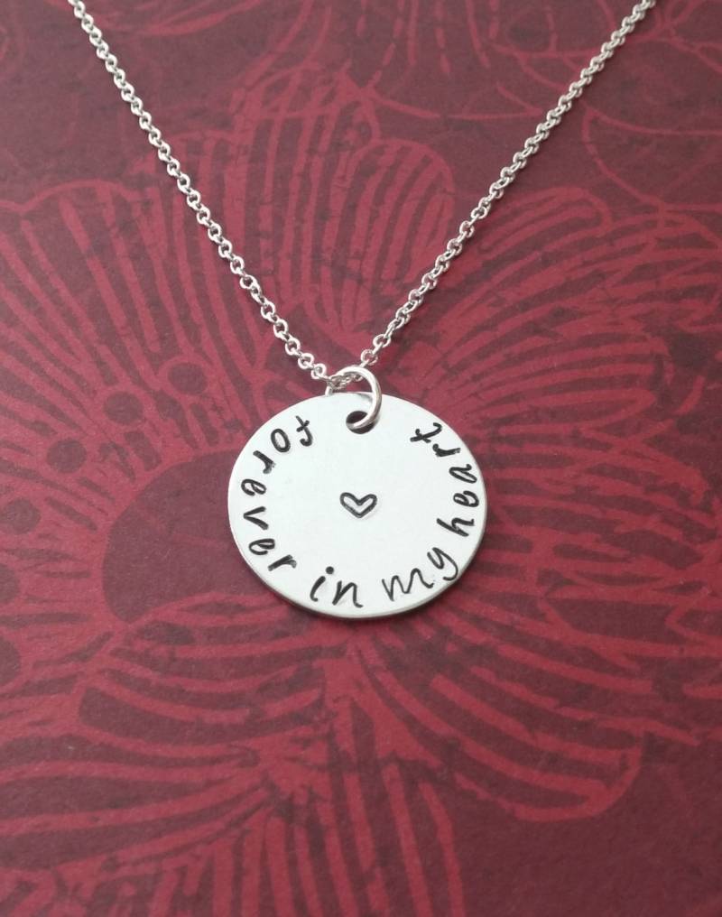 Fehlgeburt Halskette/Für Immer in Meinem Herzen Memorial Silberkette Rip Sympathie, Geschenk von GracefullyMadeStudio