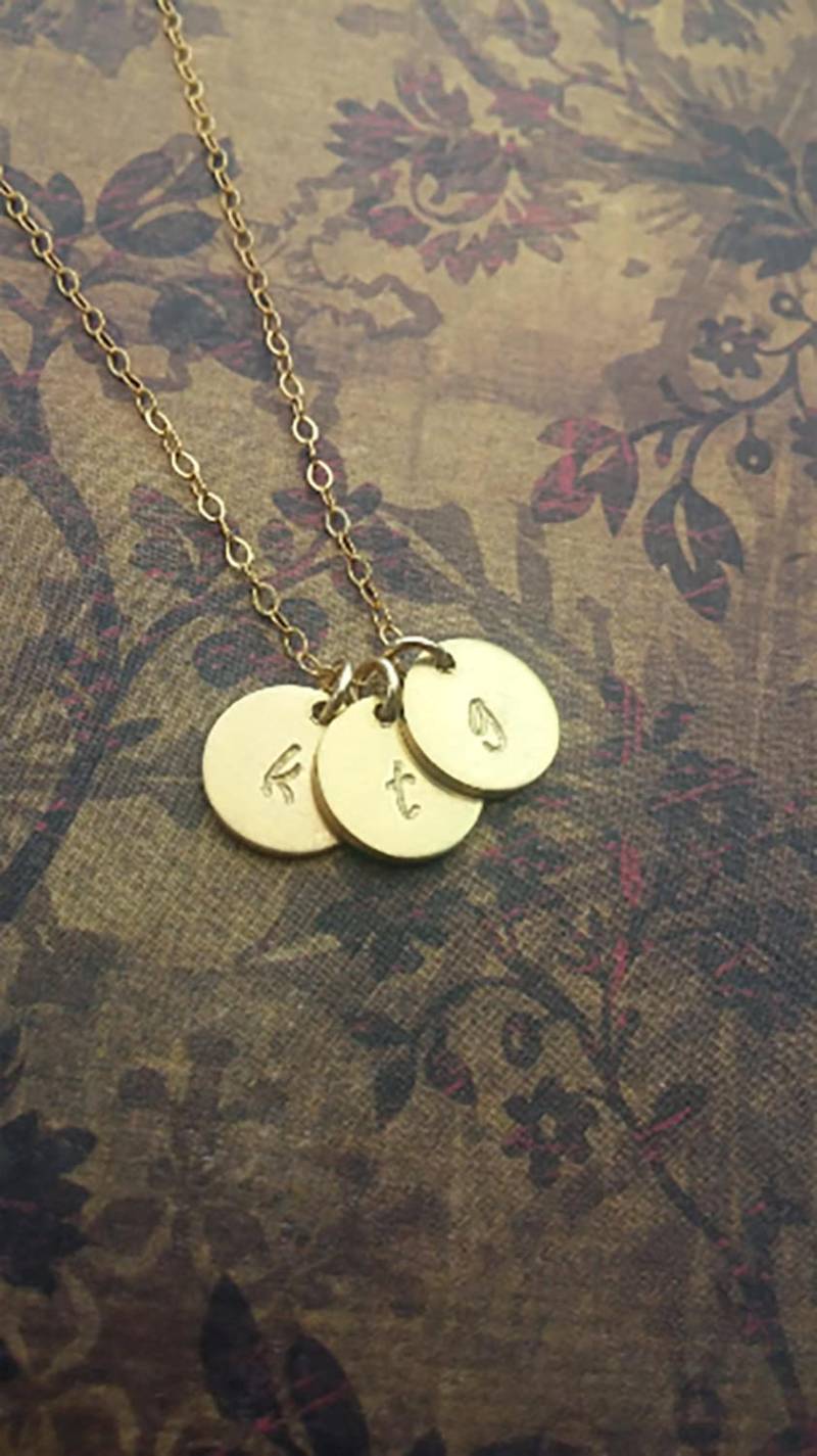 Personalisierte Anfangs Halskette Personalisierter Anfangsschmuck von GracefullyMadeStudio