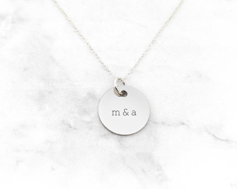 Personalisierte Initial Halskette Sterling Silber Schmuck von GracefullyMadeStudio