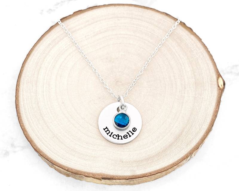 Personalisierte Familien Halskette Namen & Geburtssteine von GracefullyMadeStudio