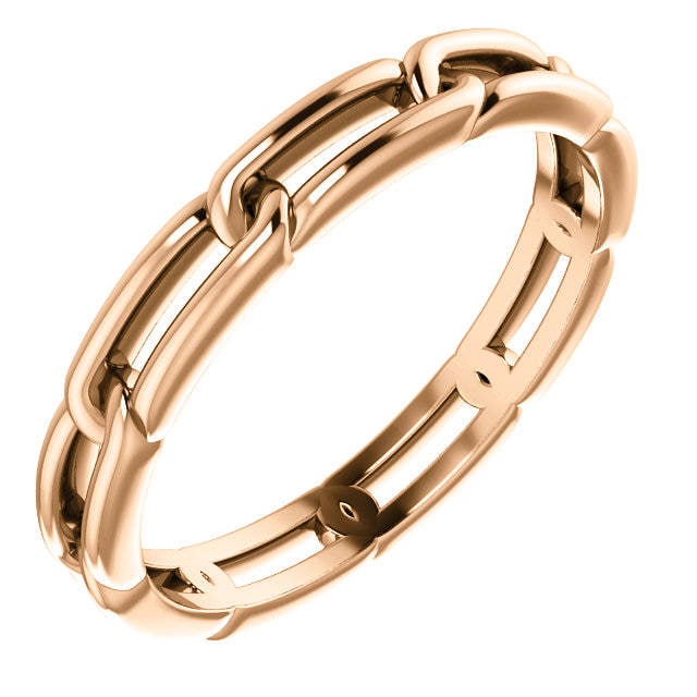 14K Roségold Glieder Eternity Hochzeit Verlobung Jubiläum Braut Band Ring Größen 4 Bis 8 von GracesDesign