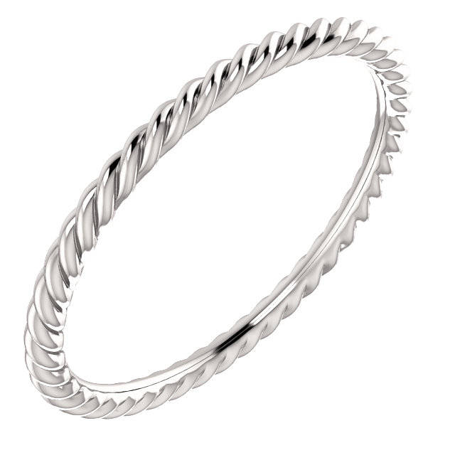 14K White Gold Dünnen Seil Ewigkeit Verdreht Hochzeit Verlobung Jubiläum Braut Band Ringgrößen 4 Bis 8 von GracesDesign