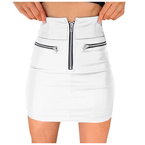 Graceyo Damen Mini Lederrock mit Reißverschluss, Sexy Minikleider Figurbetont Minirock Bodycon kurz Leder-Optik Freizeit Bleistiftrock Clubwear Kunstleder Röcke Hohe Taille A-Linie Rock Partyrock Graceyo Damen Mini Lederrock mit Reißverschluss, Sexy Minikleider Figurbetont Minirock Bodycon kurz Leder-Optik Freizeit Bleistiftrock Clubwear Kunstleder Röcke Hohe Taille A-Linie Rock Partyrock von Graceyo