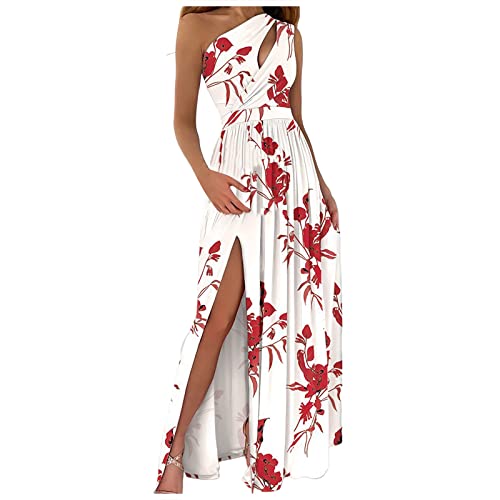 Sommerkleid Damen Abendkleid Sexy Trägerlos Aushöhlen Neckholder Hohe Taille Maxikleid mit Schlitz Elegant Lange Kleider Cocktailkleid Abendkleider Maxikleider Lang Partykleid Ballkleid Festkleid von Graceyo