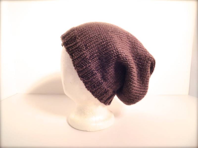 Hand Gestrickte Braun Warme Wolle Winter Kuschelmütze von GraciLuS