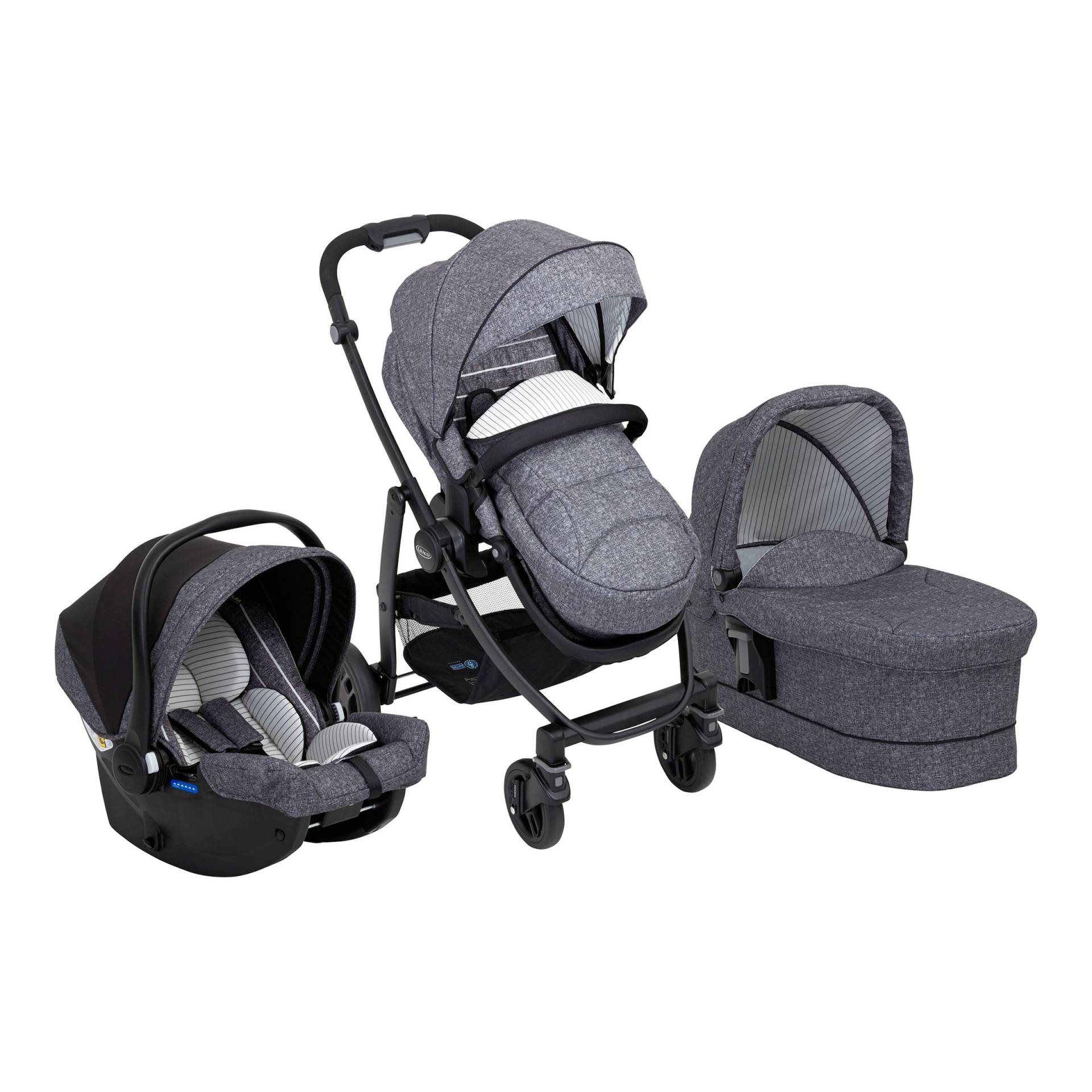 Graco Kombikinderwagen Evo Trio-Set grau von Graco