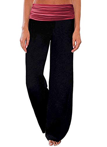 Gracyoga Damen Bootleg Yogahose für Workout, Laufen, Sport, Bauchkontrolle, 4-Wege-Stretch, ausgestelltes Bein, Blackwinered, M von Gracyoga