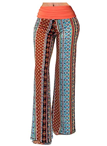 Gracyoga Damen Bootleg Yogahose für Workout Laufen Sport Bauchkontrolle 4-Wege-Stretch ausgestelltes Stiefelbein, Mehrfarbig, M von Gracyoga