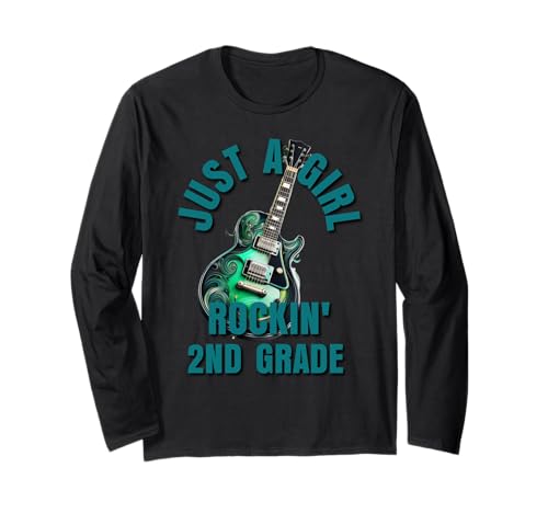 Lustiges Schul-Merch von Just A Girl Rocking Second Grade, Klasse 2 Langarmshirt Lustiges Schul-Merch von Just A Girl Rocking Second Grade, Klasse 2 Langarmshirt von Grade 2 Back To School Merch