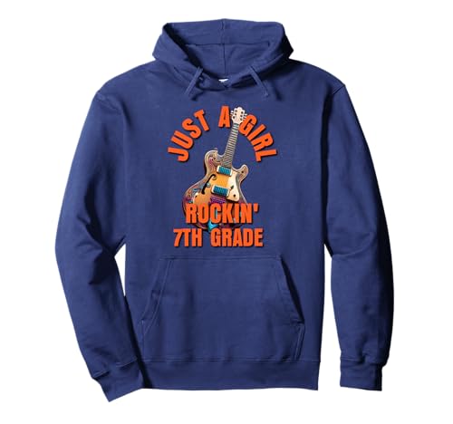 Just A Girl Rocking, 7. Klasse, 7. Klasse, Schulkunst für Mädchen Pullover Hoodie Just A Girl Rocking, 7. Klasse, 7. Klasse, Schulkunst für Mädchen Pullover Hoodie von Grade 7 School Merch For Girls