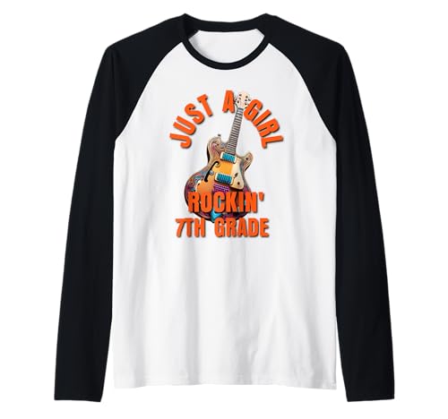 Just A Girl Rocking, 7. Klasse, 7. Klasse, Schulkunst für Mädchen Raglan Just A Girl Rocking, 7. Klasse, 7. Klasse, Schulkunst für Mädchen Raglan von Grade 7 School Merch For Girls