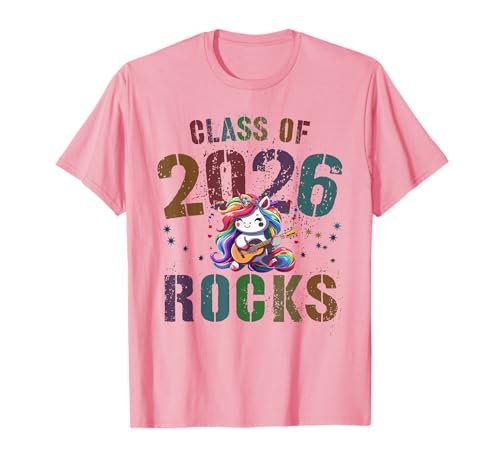 Süße Class of 2026 Rocks Unicorn Rocks Fabelhaftes Mädchen T-Shirt Süße Class of 2026 Rocks Unicorn Rocks Fabelhaftes Mädchen T-Shirt von Graduate 12 Years Later Girls Write My Autographs