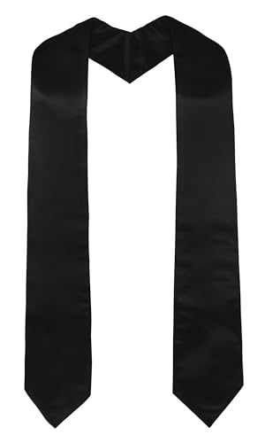 GraduatePro Abschluss Stola Kirche Priester Chor Stahl Erwachsene Unisex Universität 152cm Schwarz von GraduatePro