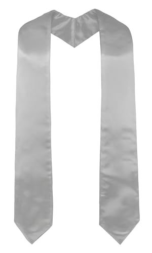 GraduatePro Abschluss Stola Kirche Priester Chor Stahl Erwachsene Unisex Universität 152cm Silber von GraduatePro